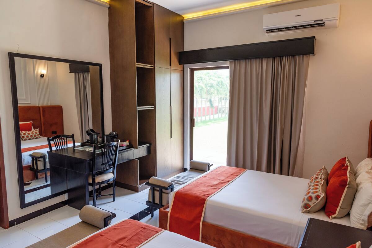 Standard Room, 2 Double Beds | Premium bedding, blackout drapes, iron/ironing board (on request)