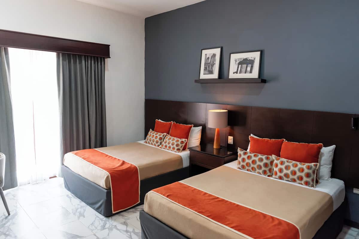 Deluxe Room, 2 Double Beds | Premium bedding, blackout drapes, iron/ironing board (on request)