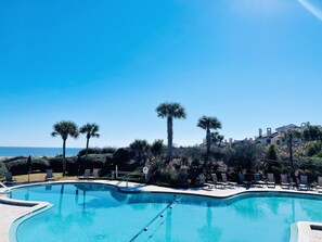 Outdoor pool, a heated pool