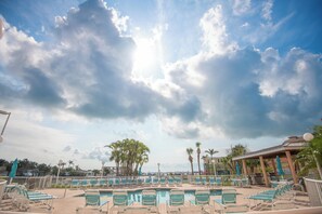 A heated pool