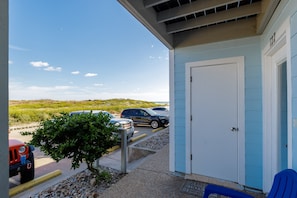 Enjoy stunning ocean views from the balcony of this beachfront room.