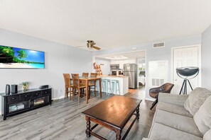 TV - End Unit Beach Condo | Pool, Hot Tub & Scenic Dunes Views (Corpus Christi)