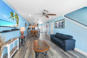 TV, DVD player, books - Beachfront Escape | Heated Pool & Gulf Views (Corpus Christi)