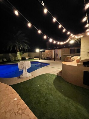 Outdoor pool, a heated pool
