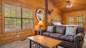 Smart TV, fireplace, DVD player