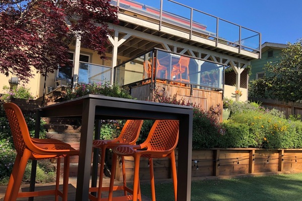 View from lower yard