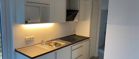 Kühlschrank, Mikrowelle, Herdplatte, Geschirrspüler