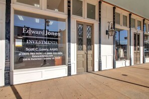Exterior detail - Historic downtown apartment on main street  (Crowley)