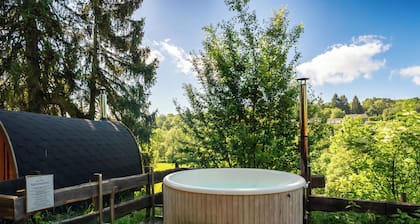 Very large vacation home in alpine style with sauna and hot tub for good relaxation
