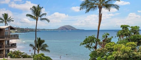 在海滩