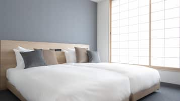 2 habitaciones, ropa de cama hipoalergénica y cubrecamas