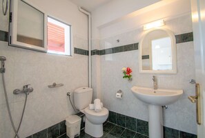 Haartrockner, Handtücher, Seife, Shampoo