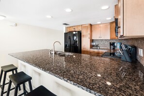Fridge, microwave, oven, stovetop - Beachfront Boutique Resort | Oceanside Paradise | Casa Condo 501 (Port Aransas)