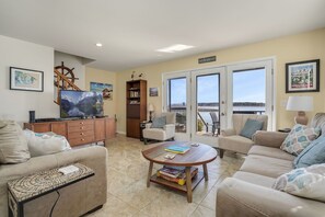 TV - The Haven | Assateague Channel Waterfront, Private Dock, Lighthouse Views (Chincoteague Island)