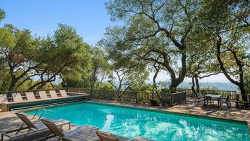 A heated pool