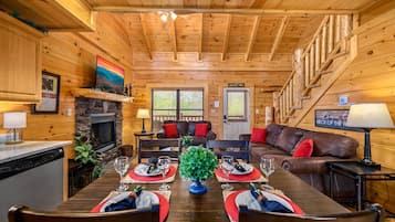 Smart TV, fireplace, DVD player