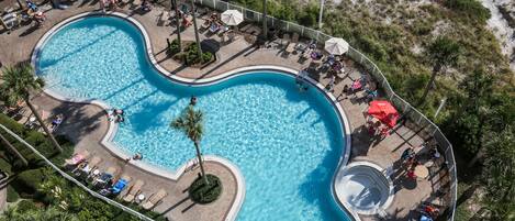 Outdoor pool, a heated pool