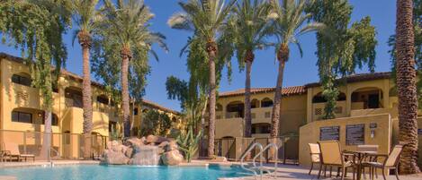 A heated pool