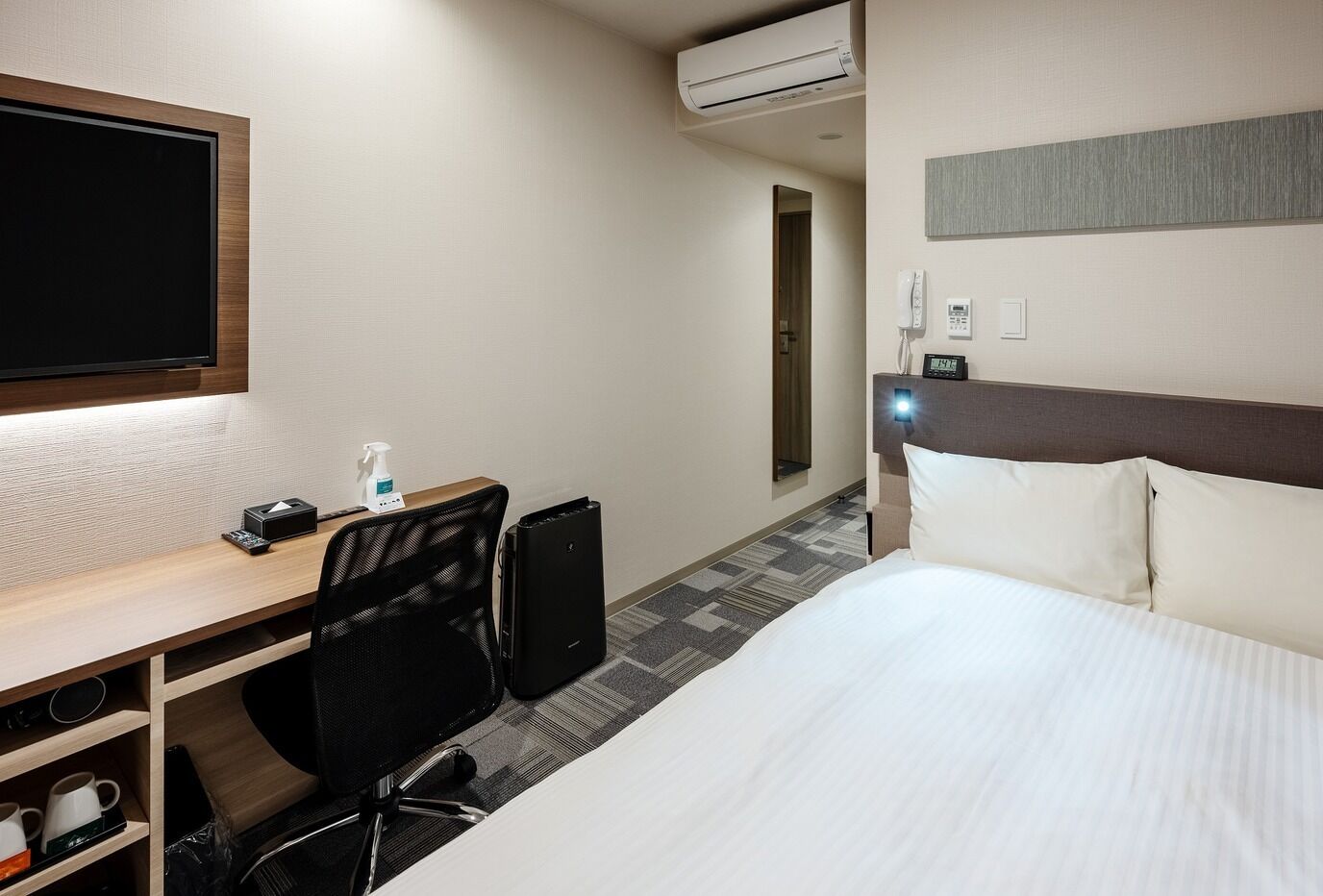 Desk, blackout curtains, iron/ironing board, free WiFi