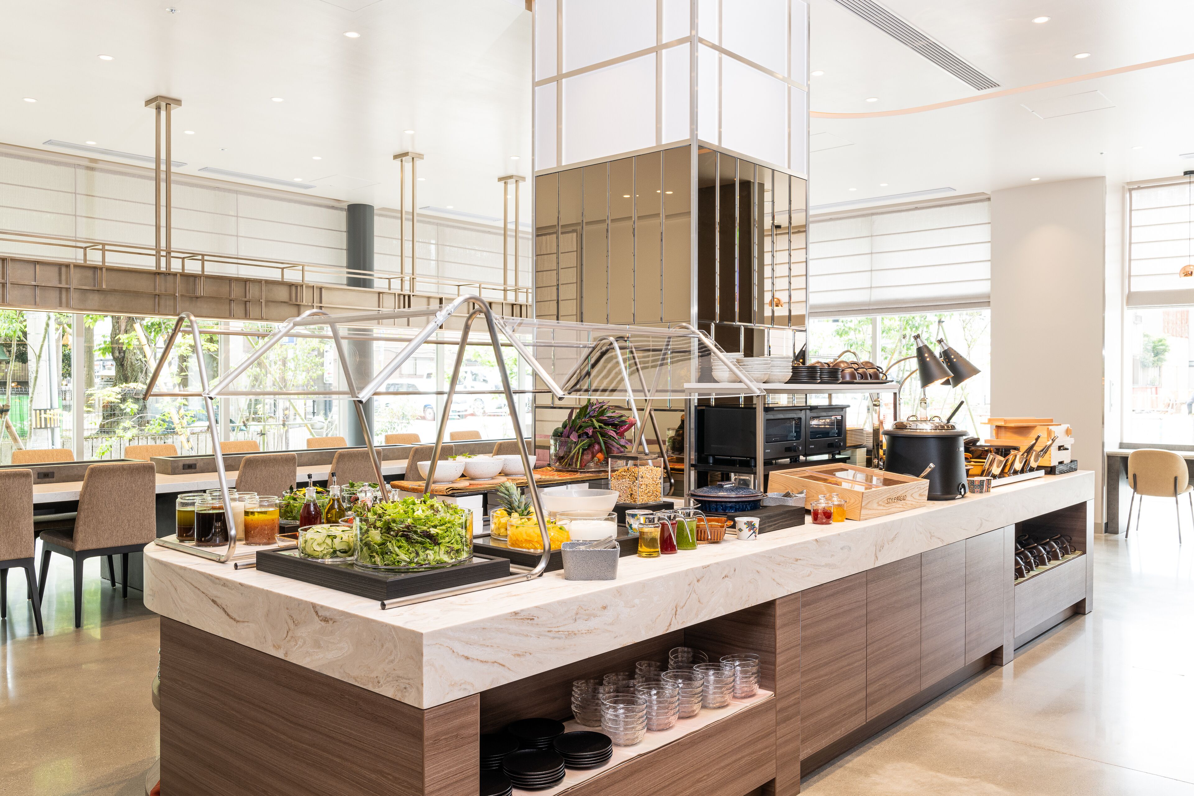 Tägliches Frühstücksbuffet (2750 JPY pro Person)