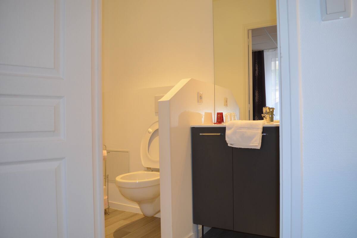superior room | bathroom | shower, free toiletries, hair dryer, towels