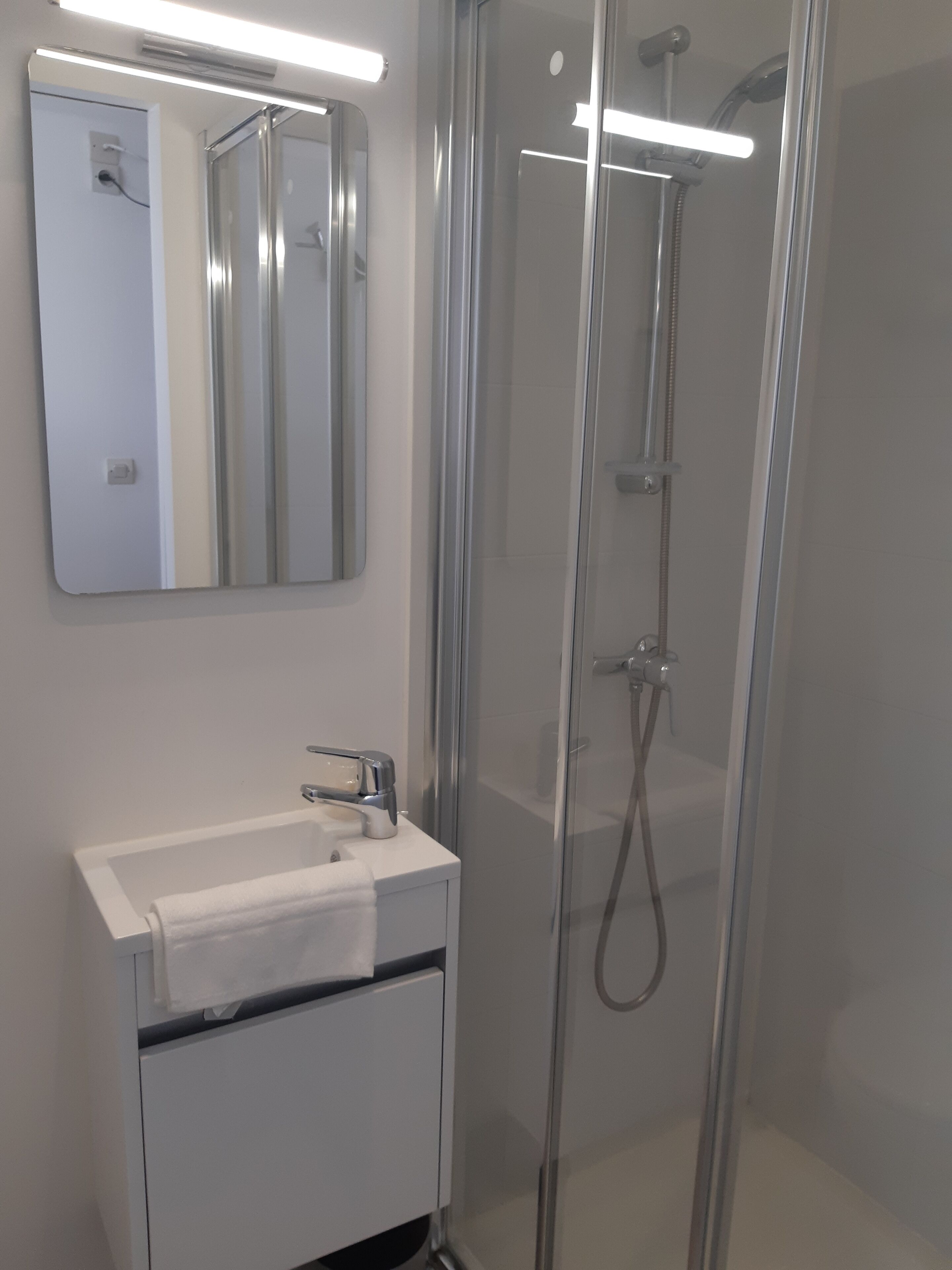standard double room single use | bathroom | shower, free toiletries, hair dryer, towels