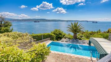 Seasonal outdoor pool, a heated pool