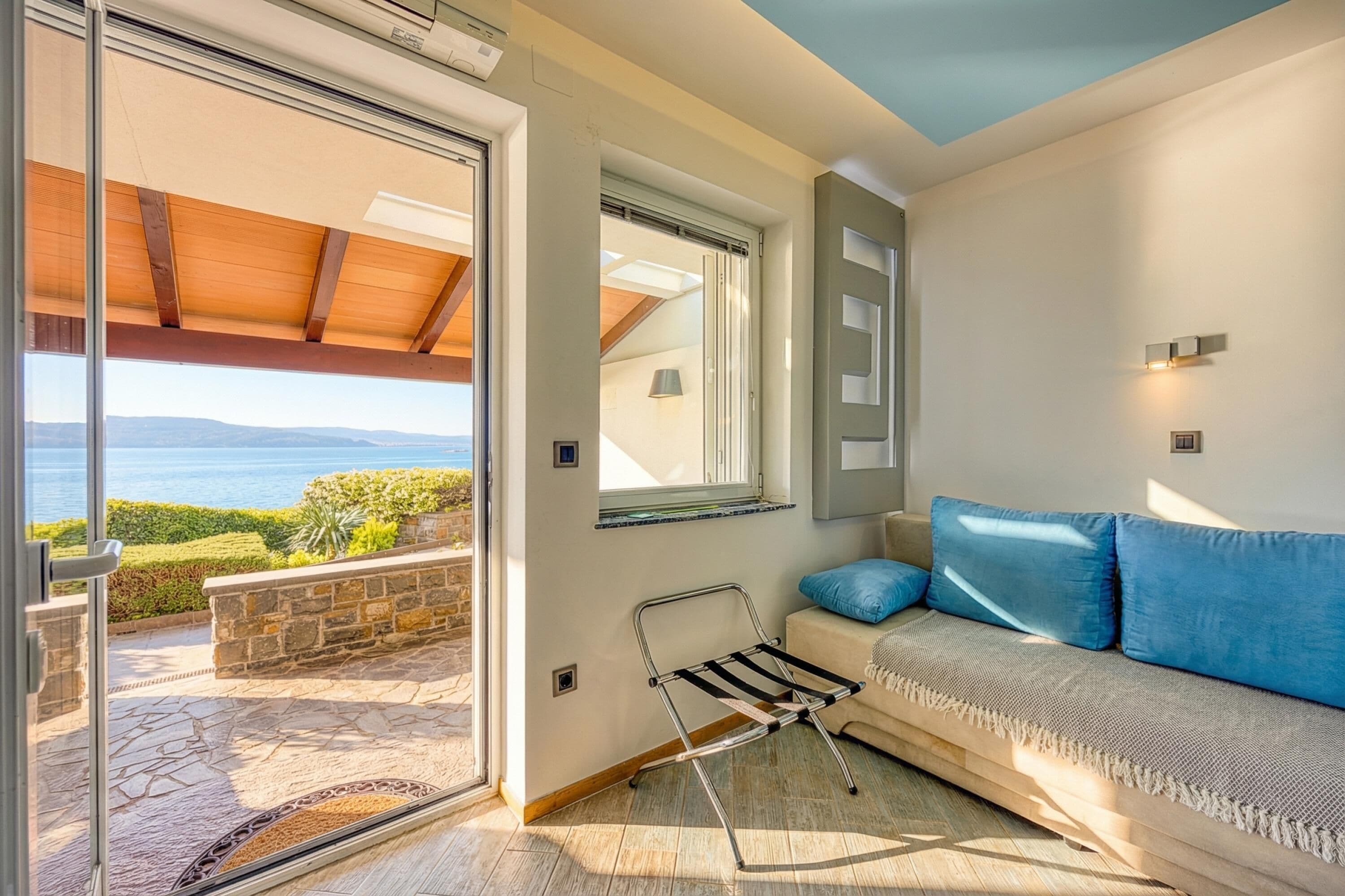 Honeymoon Apartment, Multiple Bedrooms, Sea Facing (Pool Studio Debeli Rtič 1) | Living area | Flat-screen TV, stereo