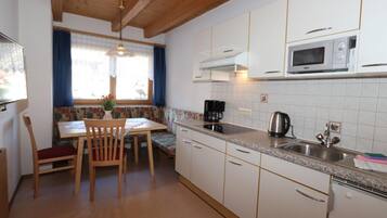 Fridge, microwave, coffee/tea maker, rice cooker