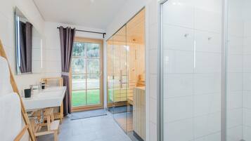Shower, hair dryer