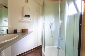Shower, toilet paper