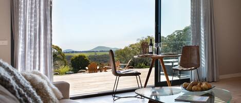 TV connectée, cheminée, lecteur de DVD