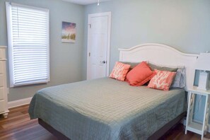 4 bedrooms, iron/ironing board, travel cot, WiFi
