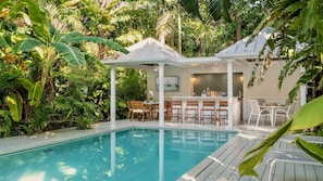 A heated pool