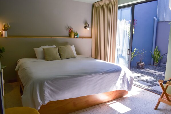 Dobbeltrom – grand, 1 kingsize-seng | Terrasse/patio