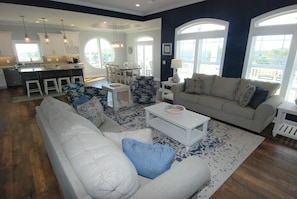 Living area - Enjoy luxury in this 5BR, 5BA home with private pool in Sunset Beach, NC. (Sunset Beach)