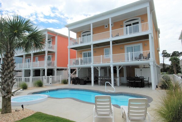 Pool - Enjoy luxury in this 5BR, 5BA home with private pool in Sunset Beach, NC. (Sunset Beach)