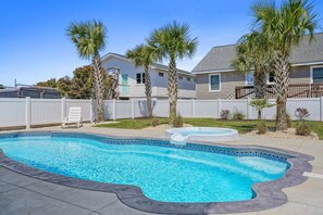 Pool - Experience luxury at 413 SSB - Lucky Old Sun: a 5BR 5BA retreat in beautiful Sunset Beach. (Sunset Beach)