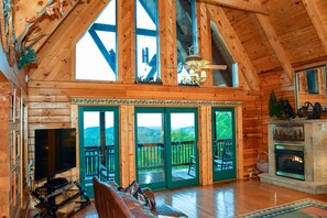 Smart TV, fireplace, video games, foosball