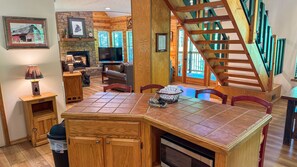 Interior - Scenic Cabin on Private Lake Next to Smoky Mountains National Park Near Gatlinburg & Pigeon Forge (Sevierville)