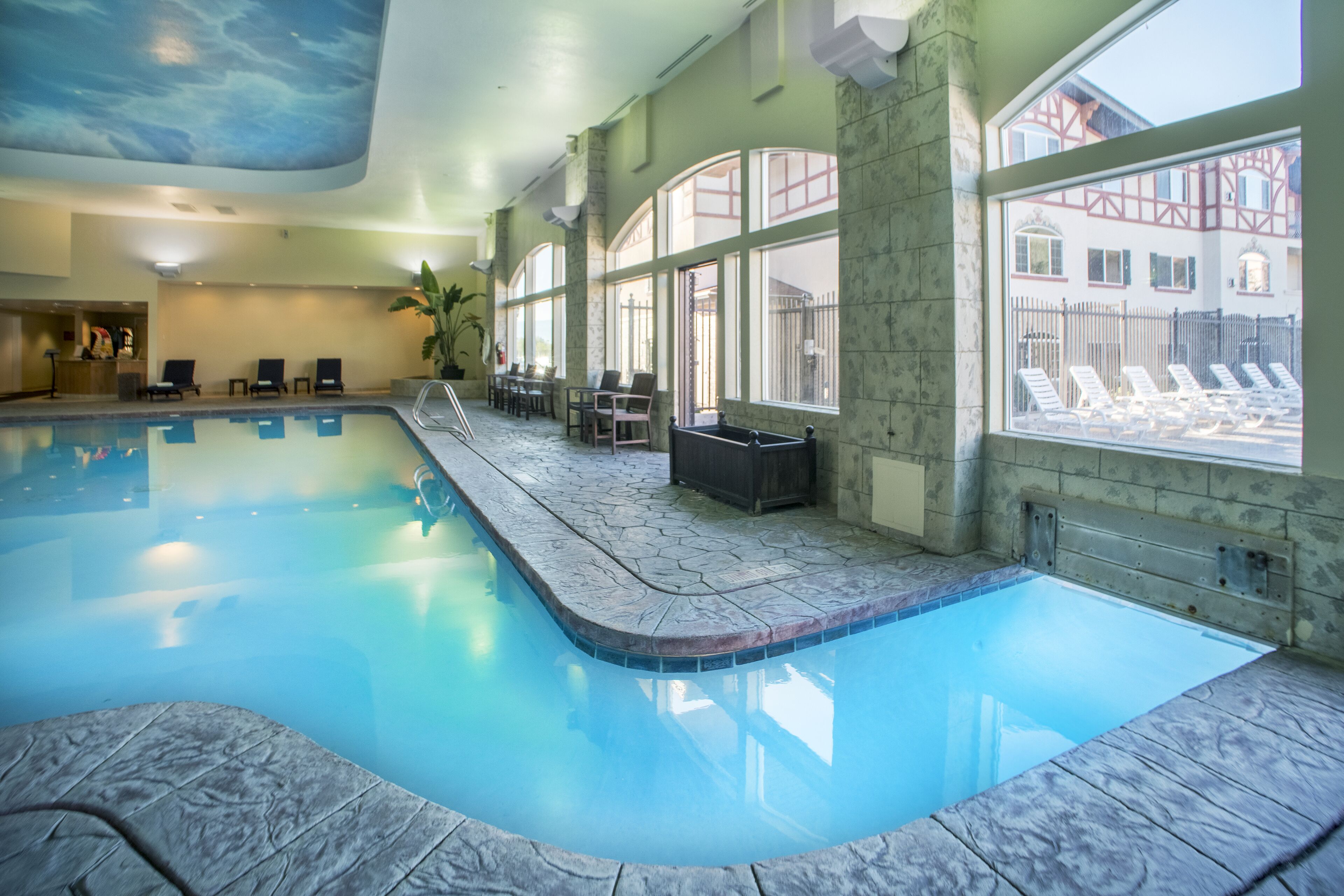 Indoor pool, a heated pool