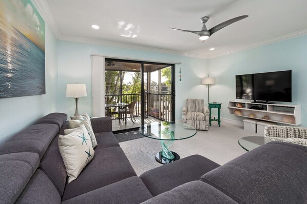 TV, DVD player - Cozy Dockside 2 bed, 2 bath at Sanibel Moorings #1422 (Sanibel)