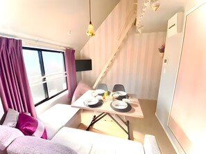 Basic Apartment (303) | Living area | LCD TV, streaming services - Eternity APARTMENT HOTEL SHINAGAWA (Tokyo)