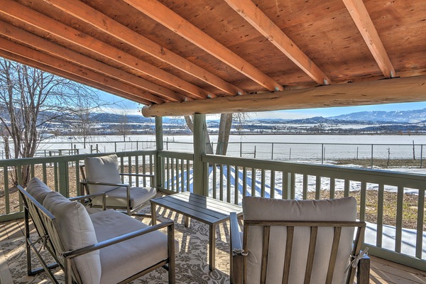 Imagine having your morning coffee or a glass of wine on this deck. Stunning!