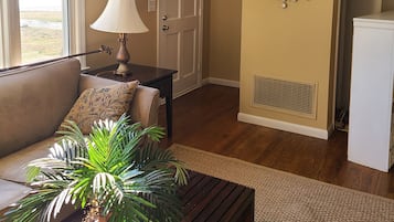 Smart TV, DVD player, books, video library