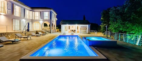 A heated pool