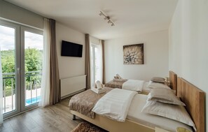 4 slaapkamers, een kluis op de kamer, reisbedje, gratis wifi