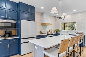 Fridge, microwave, oven, stovetop - After Dune Delight / 1126 E Dolphin Drive (Oak Island)