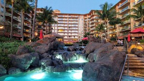 Outdoor pool, a heated pool