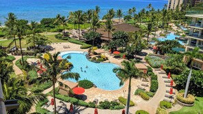 Outdoor pool, a heated pool